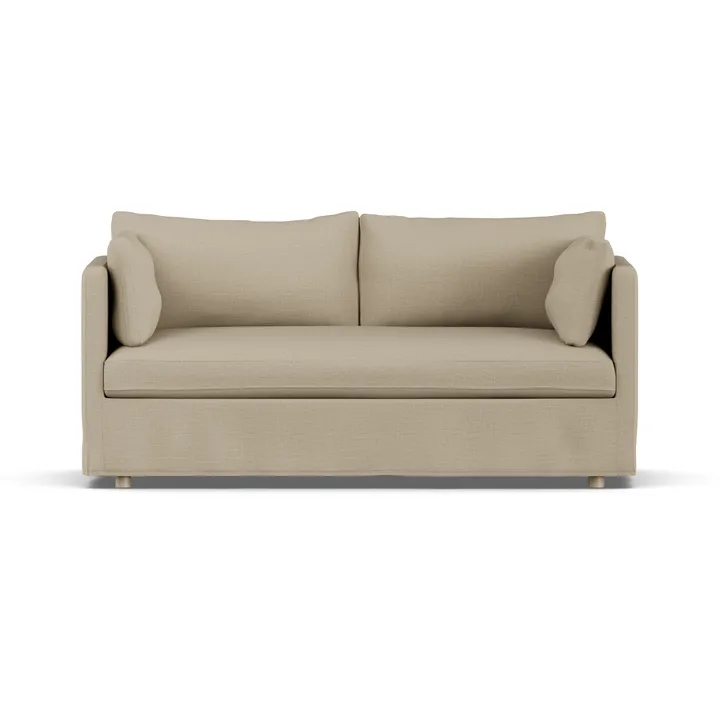 Linnevik sofa - Same Sand 6672-white-oiled oak, 2-seater, with skirt - 1898