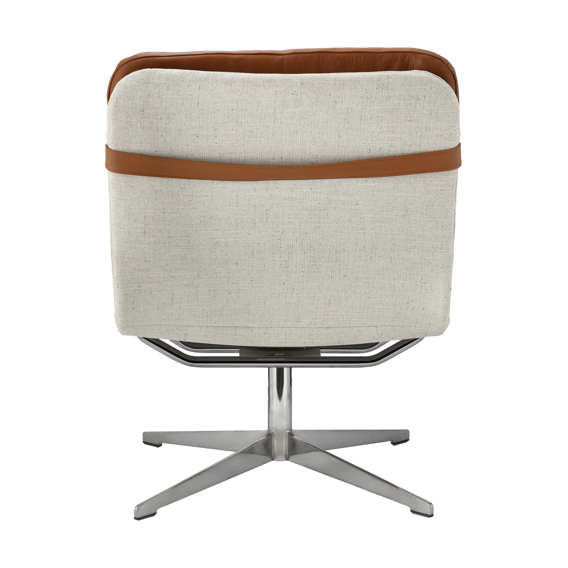 Loholm armchair with swivel function, Cognac leather-Bern Beige 0341 1898