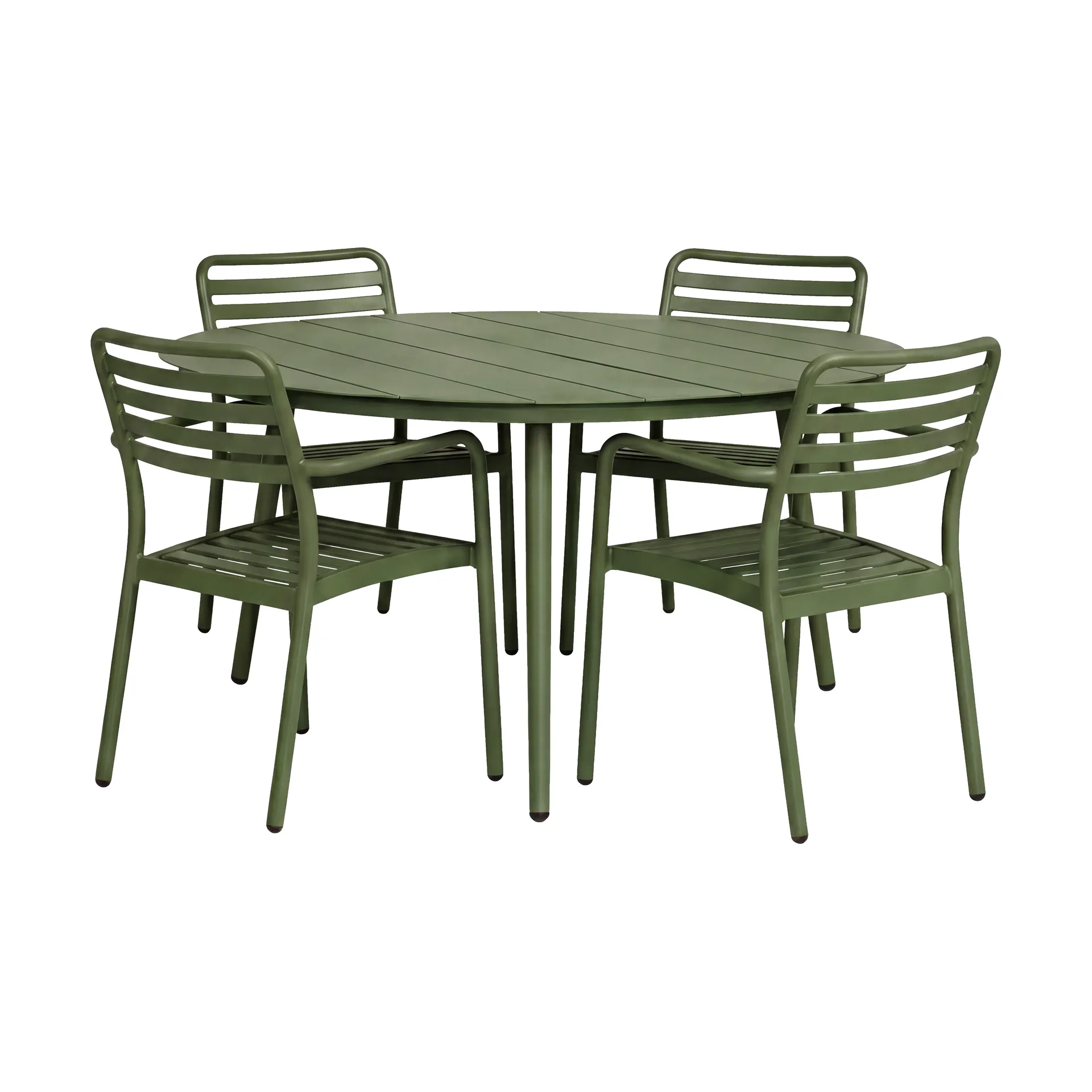 Marsala dining table Ø140 cm + Messina armchair 4 pcs, Moss green,  1898