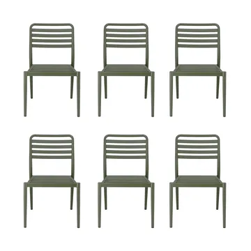 Messina chair, Moss green, 6-pack - 1898