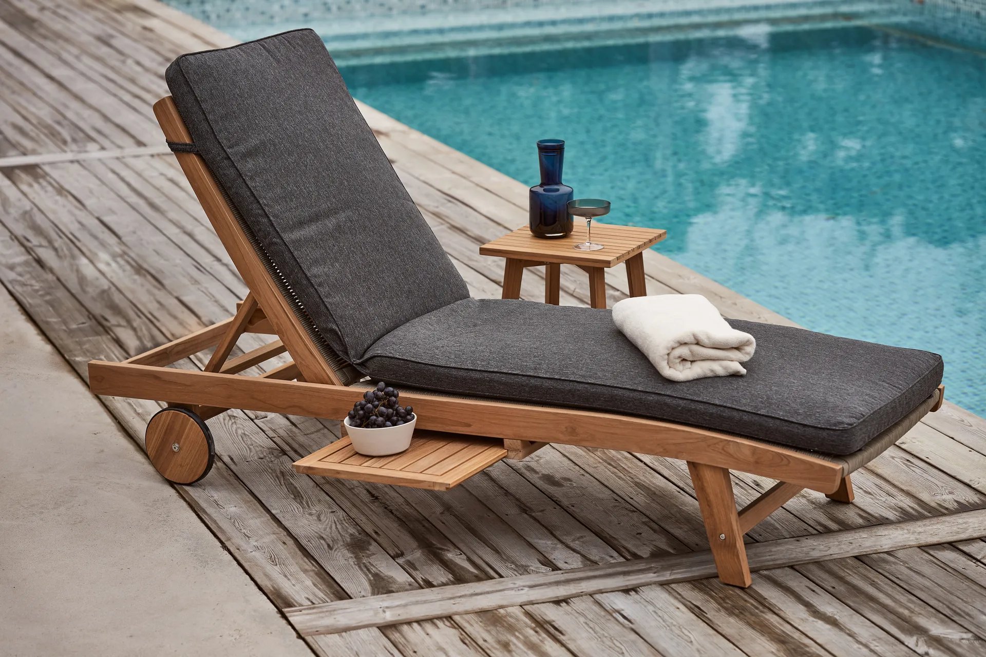 Sandvik sunbed cushion, Dark grey 1898