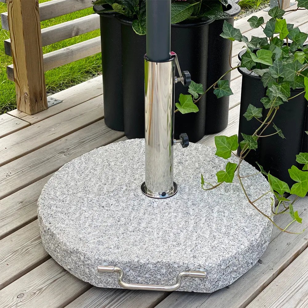 Stenbro parasol base, Grey, 40 kg granite 1898