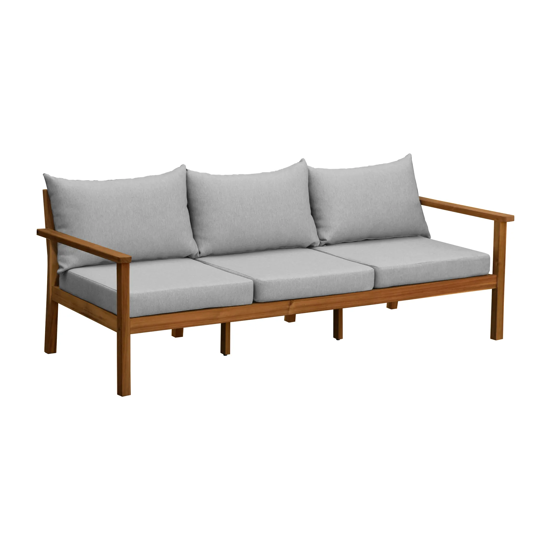 Stockaryd sofa 3-seater teak/light grey,  1898