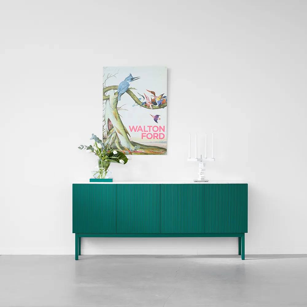 Beam side table, Light grey, stand in oiled oak A2