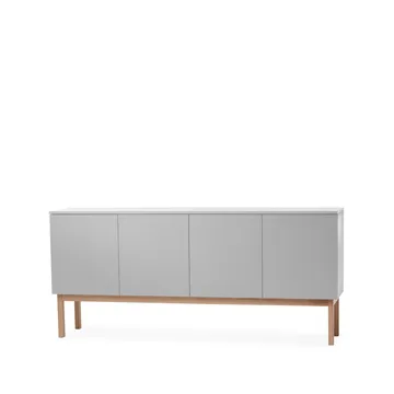 Beam side table - Light grey, stand in white oiled oak - A2