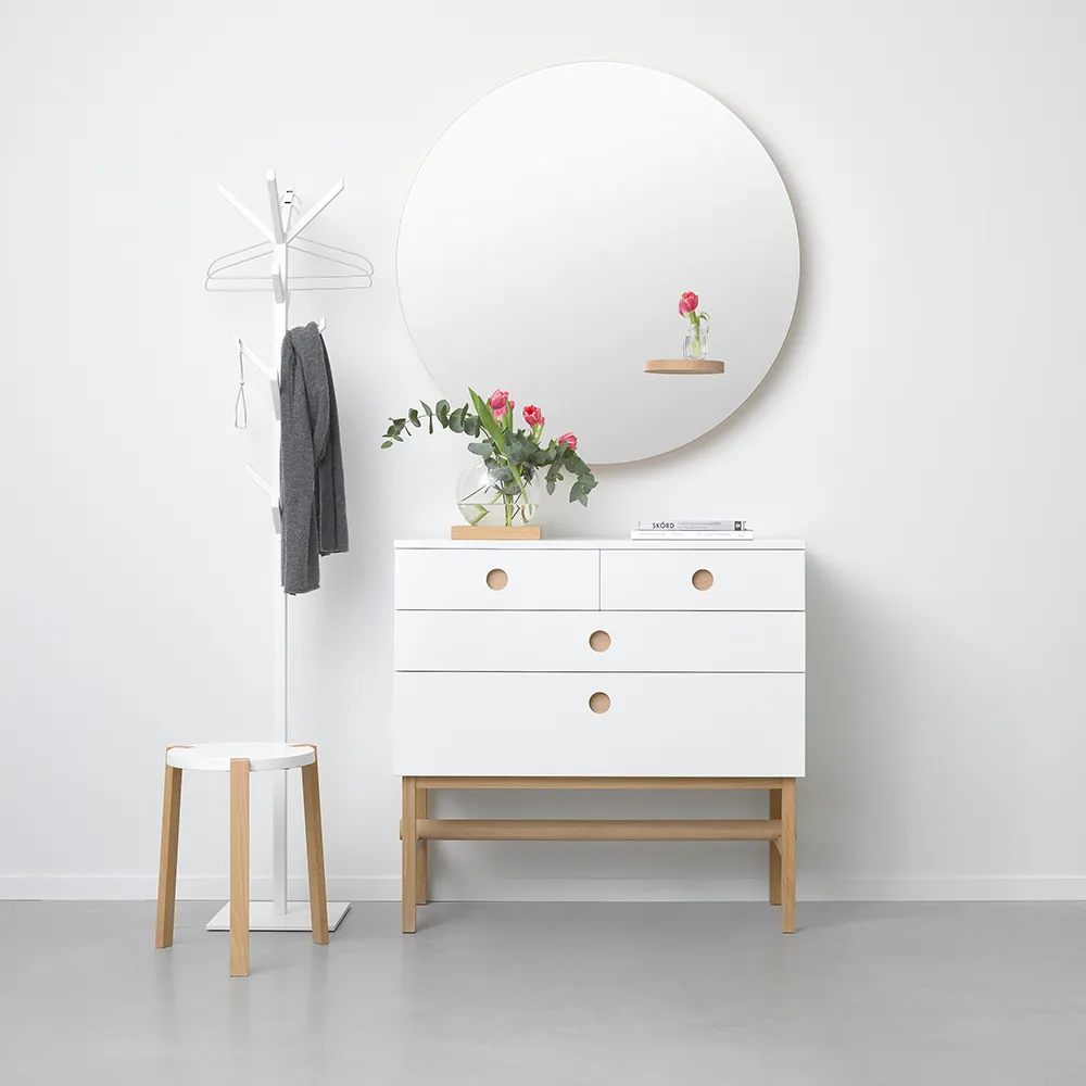 Keep dresser, White, white oiled oak legs A2