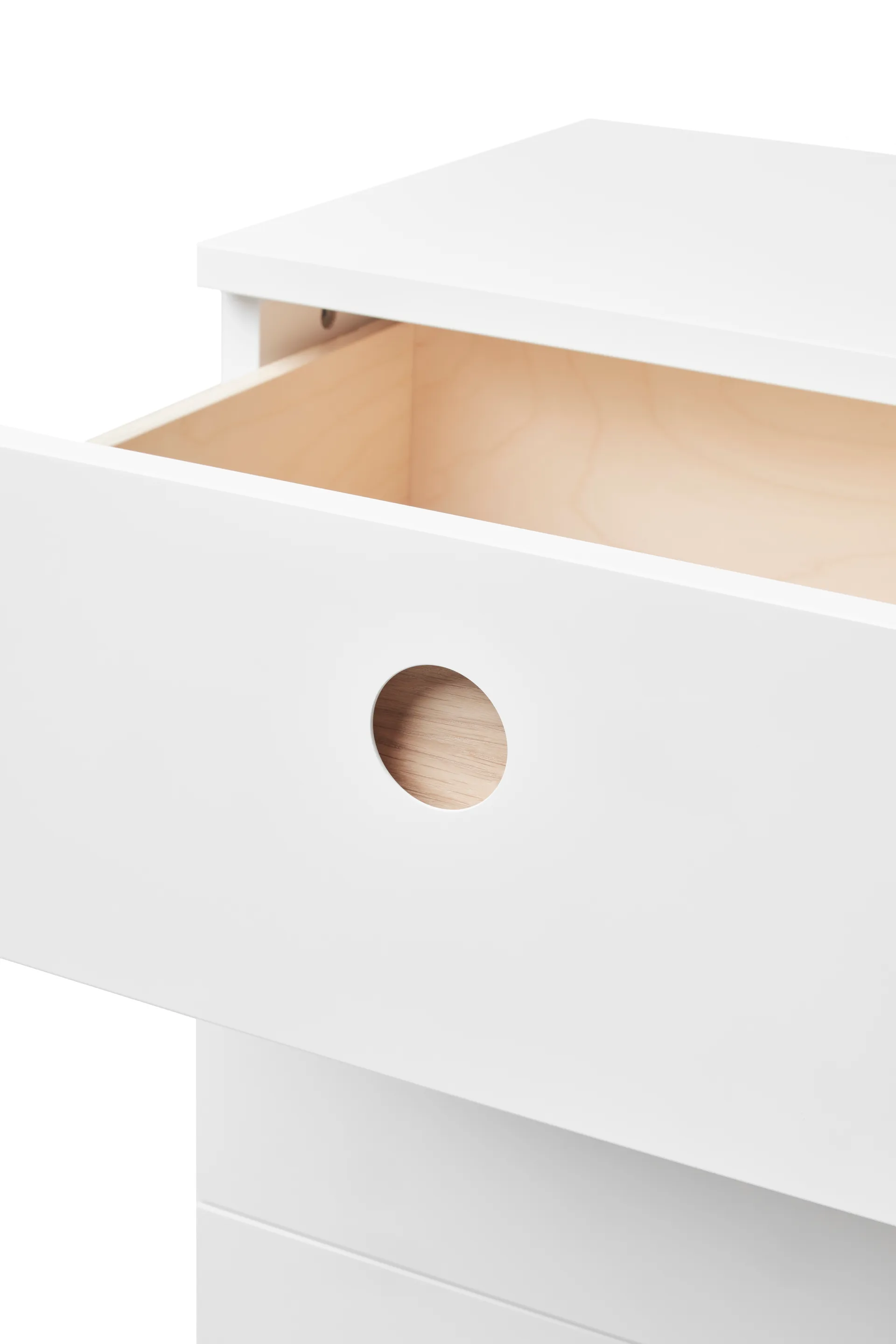 Keep high chest of drawers, White-oiled oak, 95x98x40 cm A2