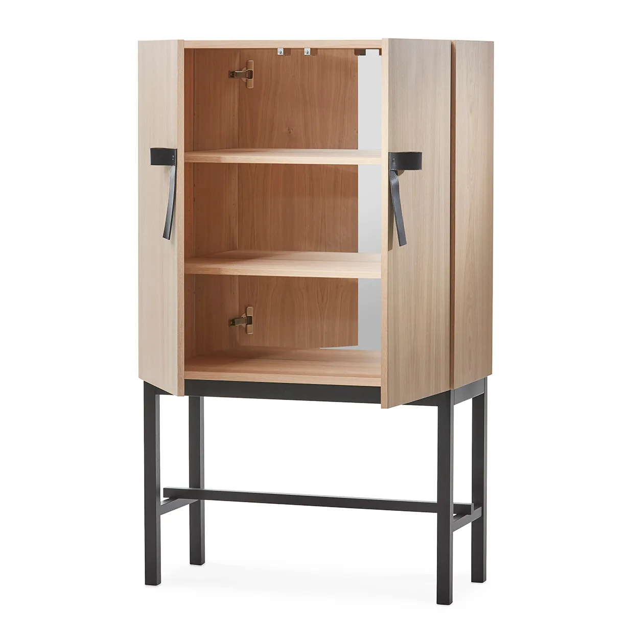 The Bow cupboard, White-oiled oak-black A2