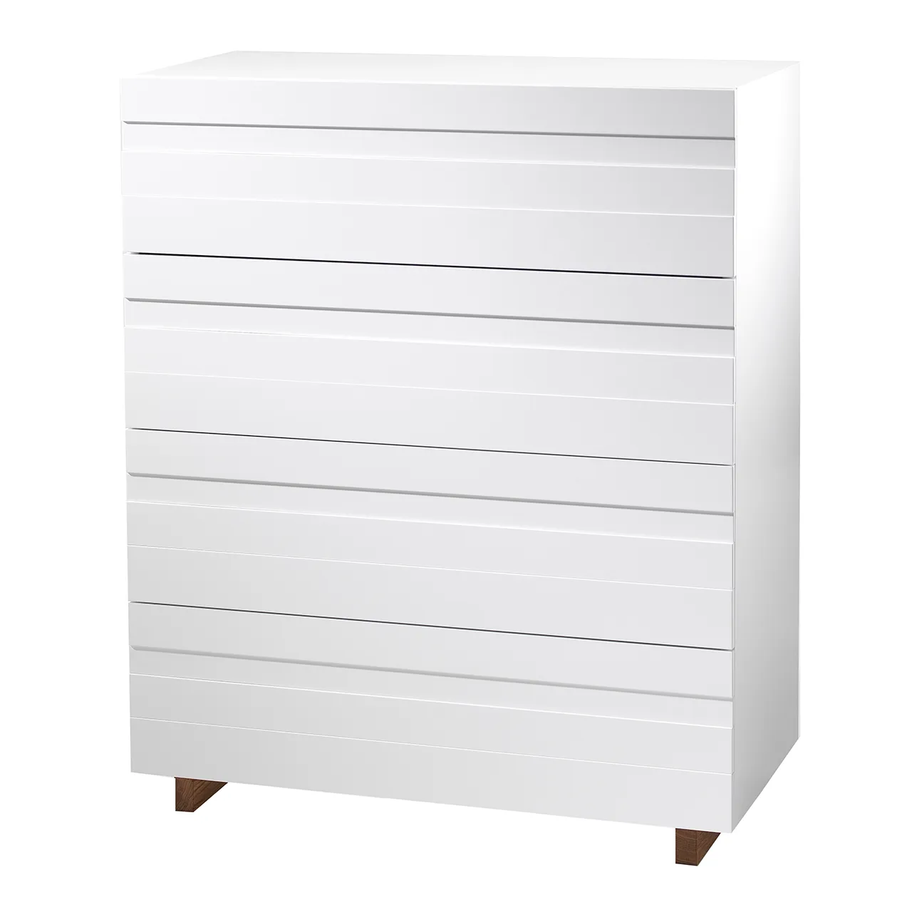 White dresser, 4 drawers, Oak legs A2