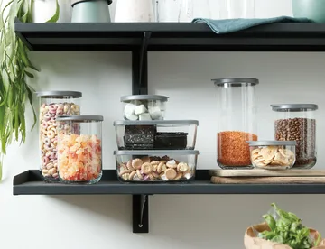 Café storage jar with lid 1 liter - Clear - Aida