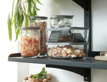Café storage jar with lid 1.4 liter - Clear - Aida