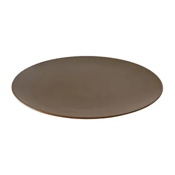 Ceramic Workshop plate Ø26 cm - Chestnut-matte brown - Aida