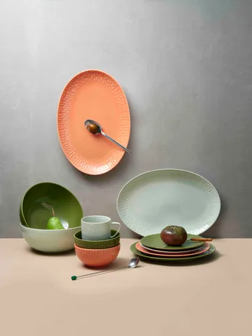 Confetti oval platter - Pistachio, 25.5x36 cm - Aida