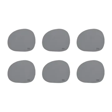 Raw coaster silicone 6-pack - Grey - Aida