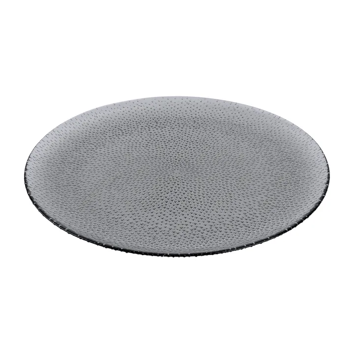 Raw glass plate Ø27 cm - Smoke - Aida