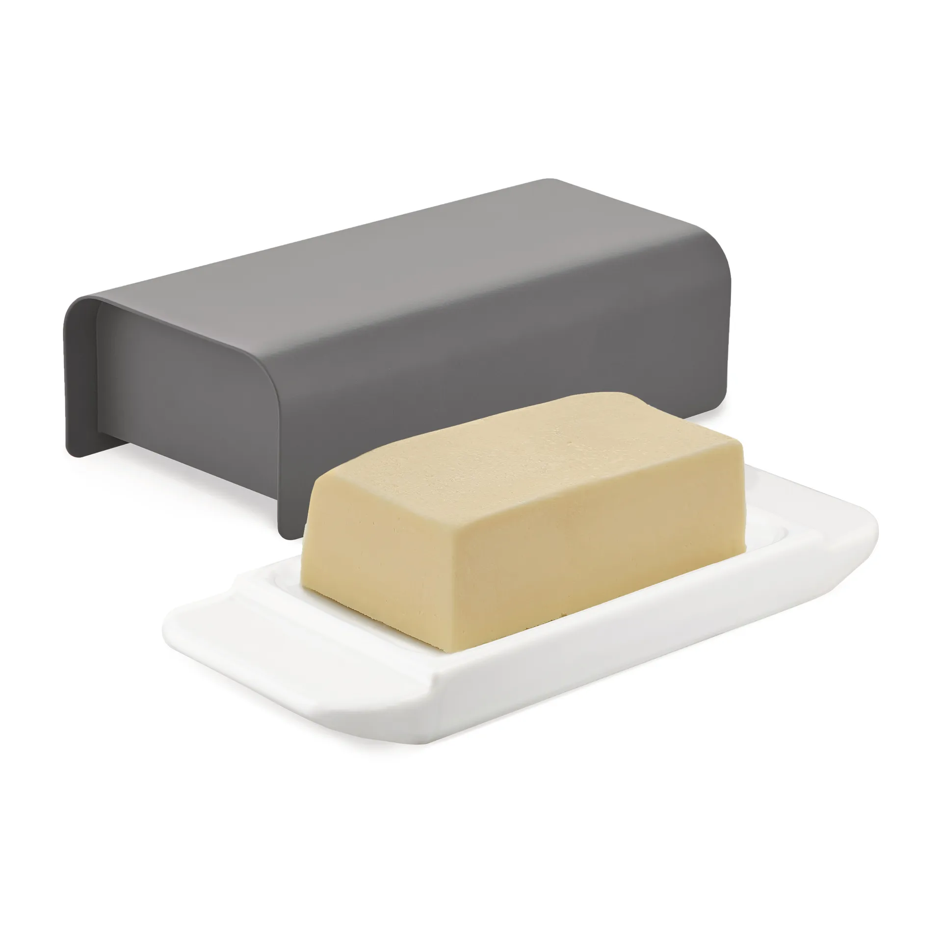 Mattina butter dish 9.5x21 cm, Dark grey Alessi