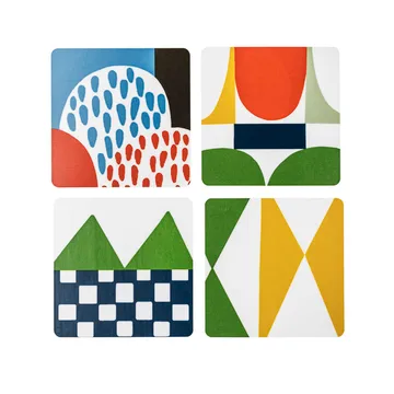 Bows coaster 4-pack - multi - Almedahls