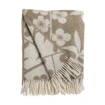 Cherry Garden throw 130x170 cm - Brown-offwhite - Almedahls