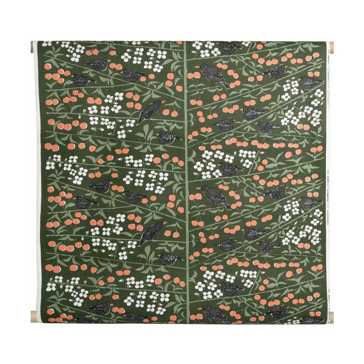 Körsbärsträdgården fabric - Dark green - Almedahls