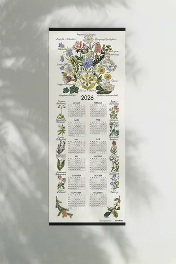 Landscape Flowers calendar 2026 - 35x90 cm - Almedahls