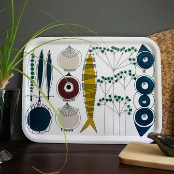 Picknick tray 33x43 cm - blue-multi - Almedahls