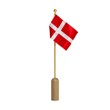 Celebrating Denmark flag 40 cm - Oak-brass - Andersen Furniture