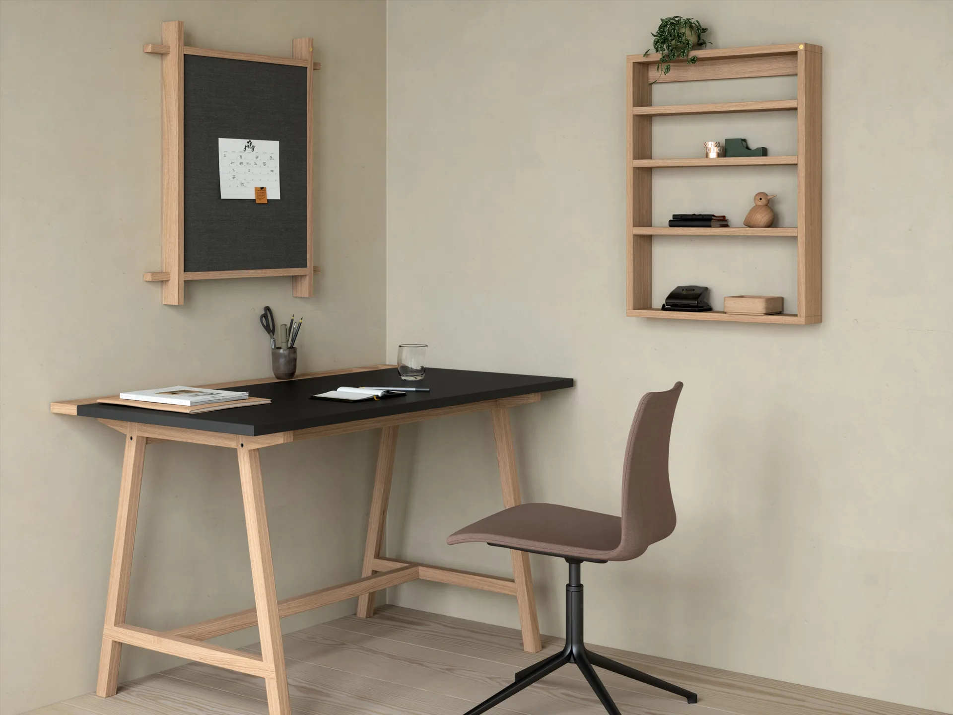 Collect pinboard Medium 64x74 cm, Oak Andersen Furniture