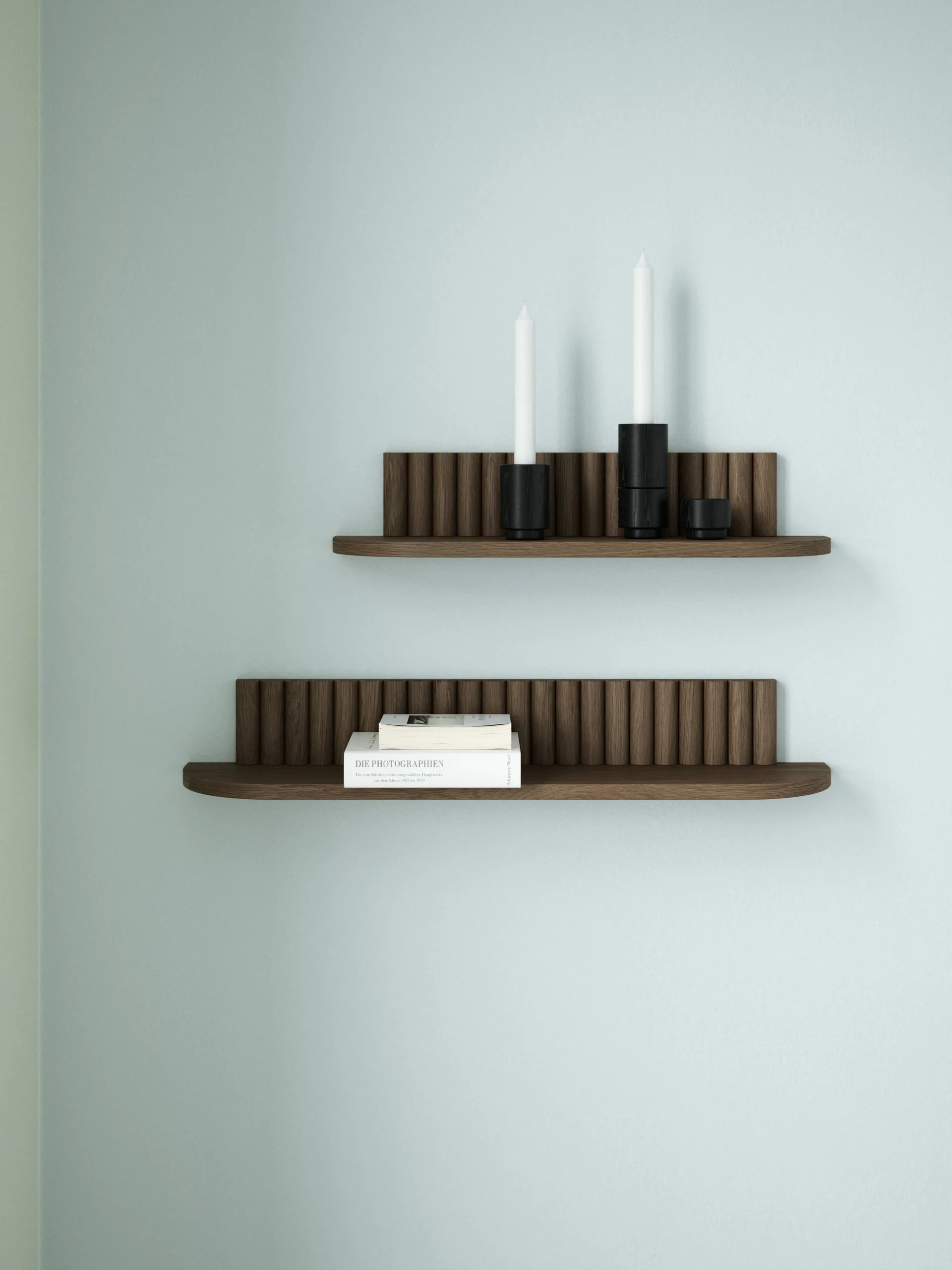 Pillar wall shelf, Smoked Oiled Oak, 60x15x12 cm Andersen Furniture