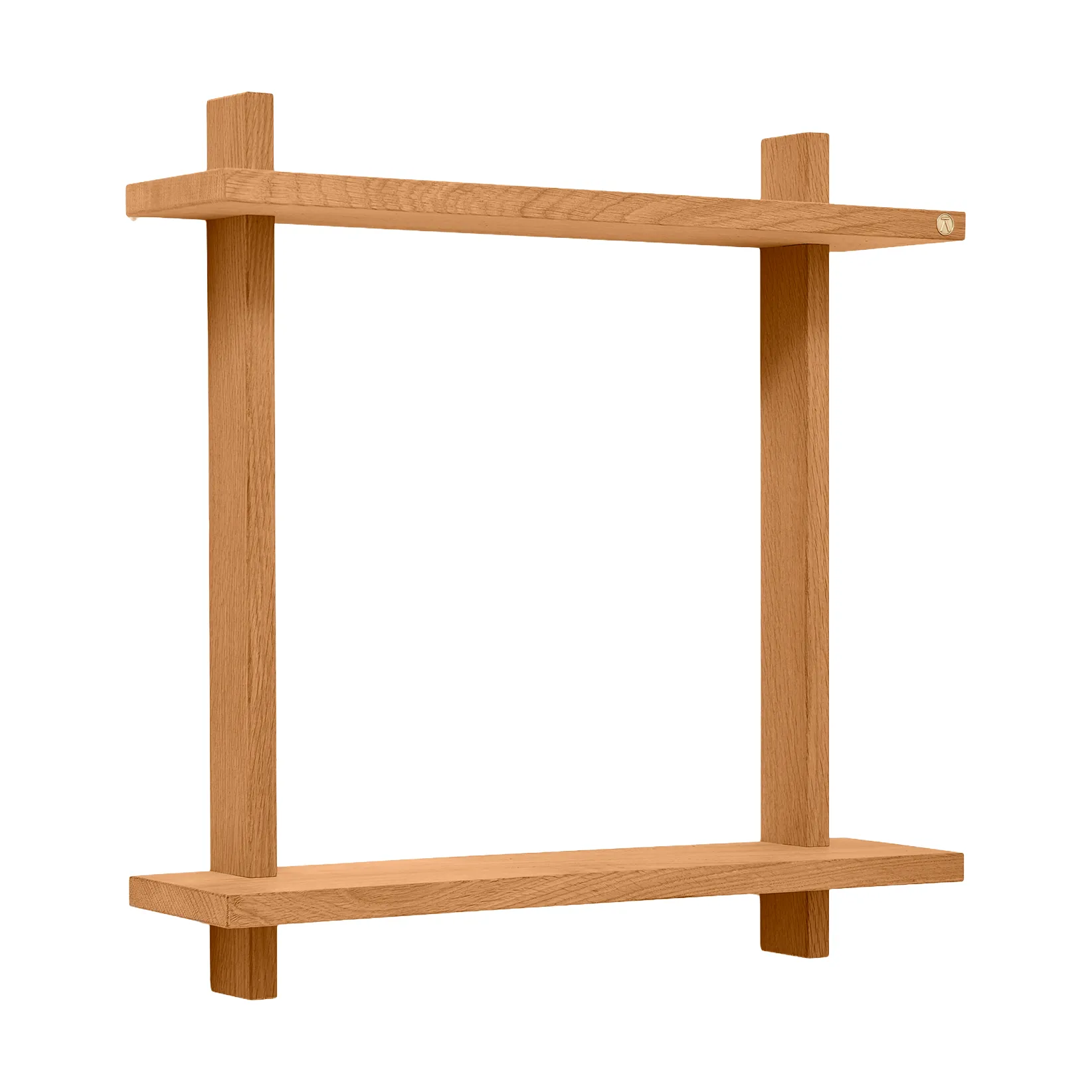 Treat double wall shelf, Oiled Natural Oak, 50x12x50 cm Andersen Furniture