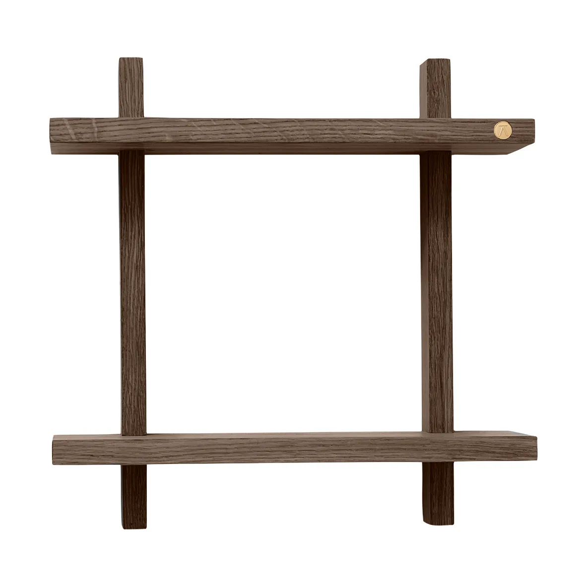 Treat double wall shelf, Smoked Oiled Oak, 34x12x34 cm Andersen Furniture