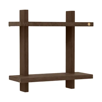 Treat double wall shelf - Smoked Oiled Oak, 34x12x34 cm - Andersen Furniture