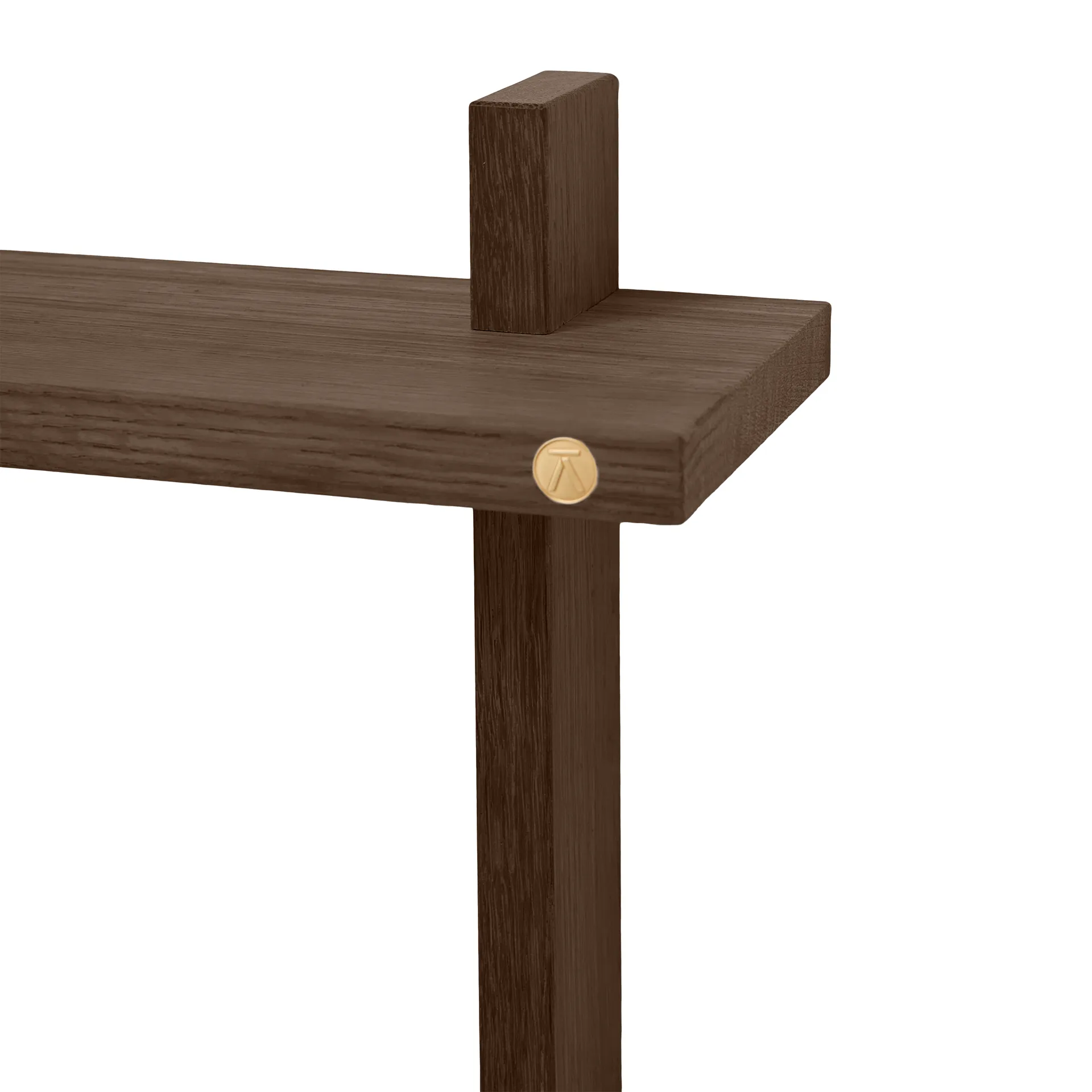 Treat double wall shelf, Smoked Oiled Oak, 34x12x34 cm Andersen Furniture