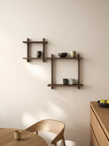 Treat double wall shelf - Smoked Oiled Oak, 34x12x34 cm - Andersen Furniture