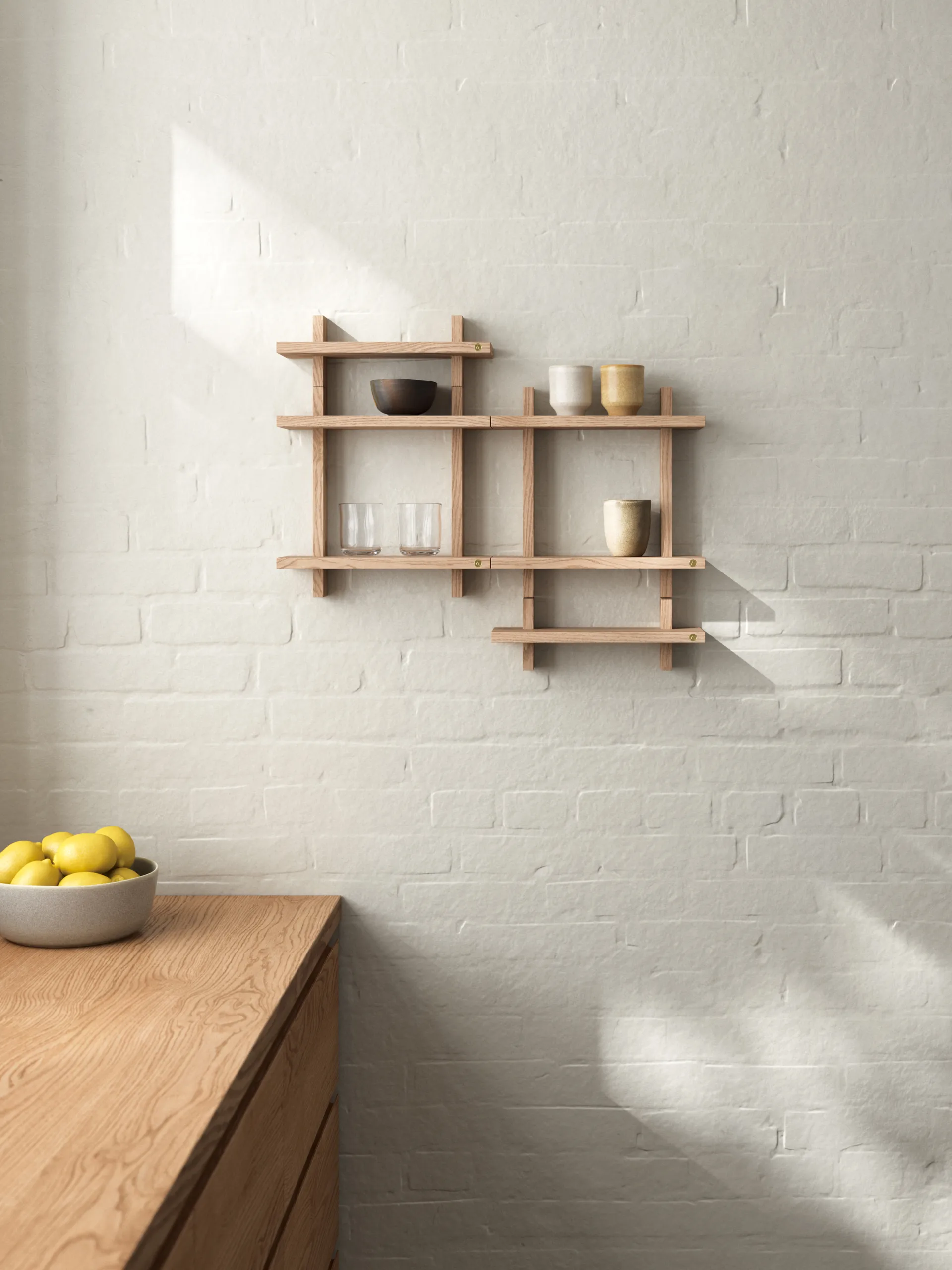 Treat wall shelf single, Oak, 34x12x11.2 cm Andersen Furniture
