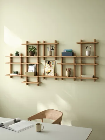 Treat wall shelf single - Oiled Natural Oak, 34×12×11.2 cm - Andersen Furniture