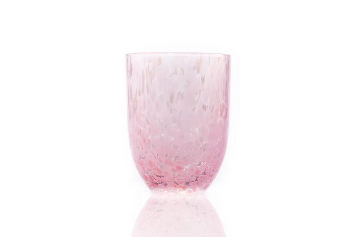 Confetti Drinking glass 25 cl - Pink-light blue - Anna Von Lipa