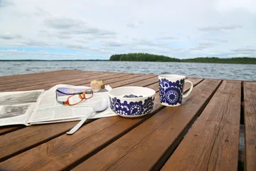 Esteri mug 30 cl and bowl Ø13 cm - Blue - Arabia