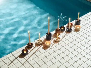 Kirnu candle holder Ø11x5 cm - Beige - Arabia