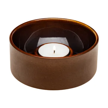 Kirnu candle holder Ø11x5 cm - Brown - Arabia