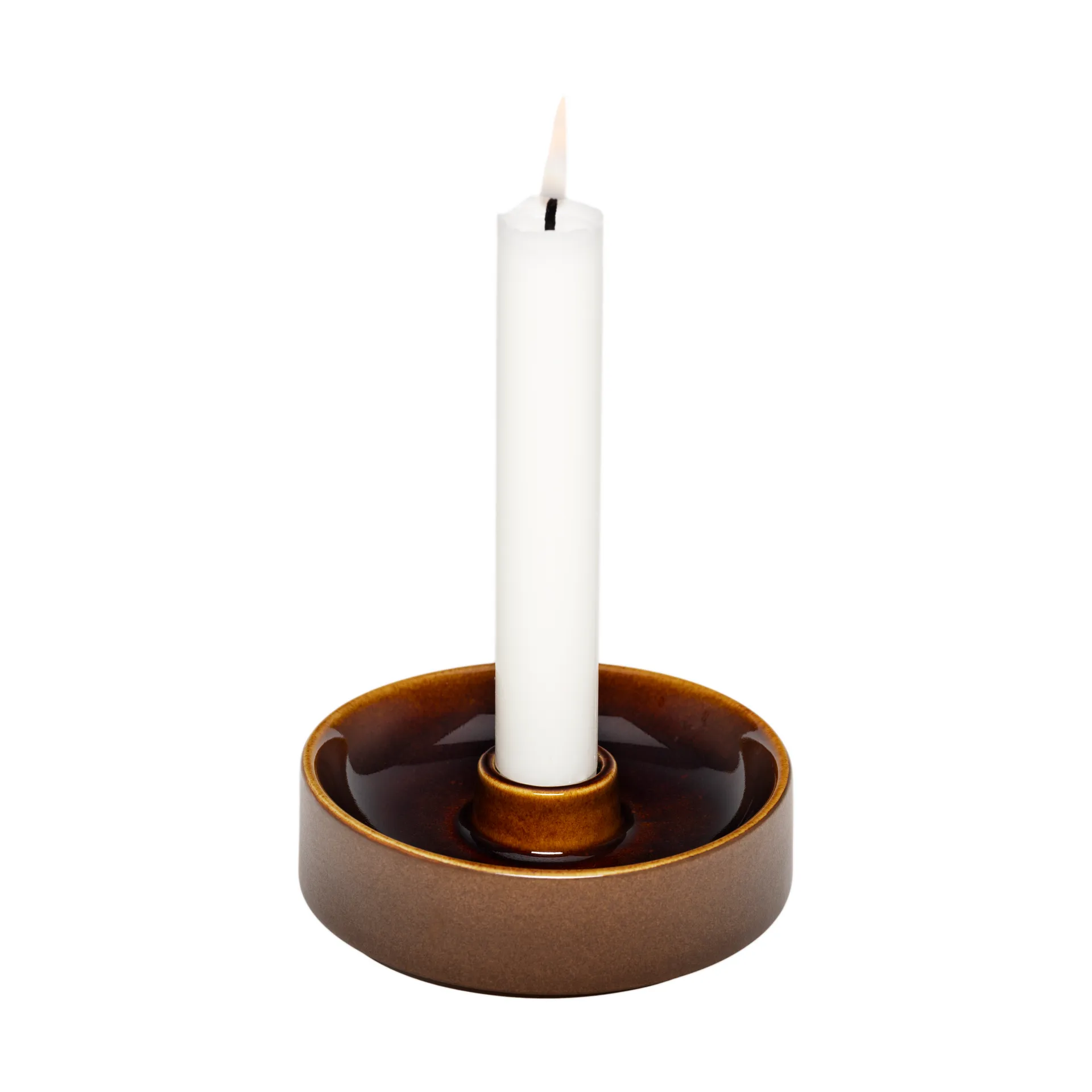 Kirnu candlestick Ø11x3.5 cm, Brown Arabia