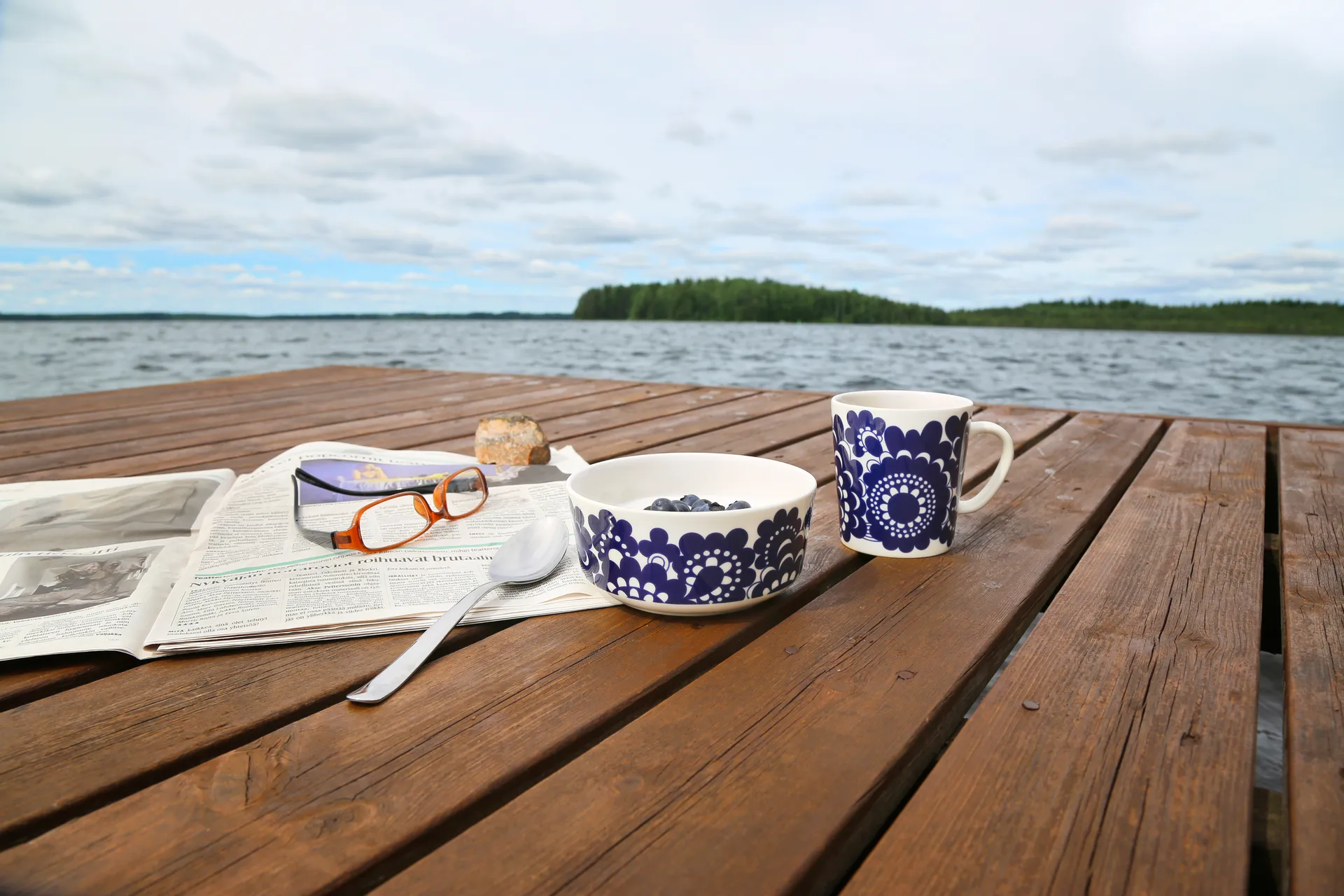 Pastoraali & Esteri Arabia mix set mug 2 pieces, Blue Arabia