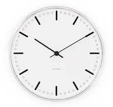 Arne Jacobsen City Hall - White, Ø21 cm - Arne Jacobsen Clocks