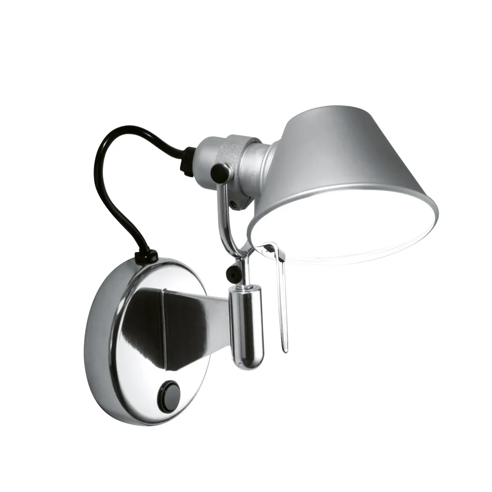 Tolomeo Micro Faretto wall lamp, Aluminium, with on-off button Artemide