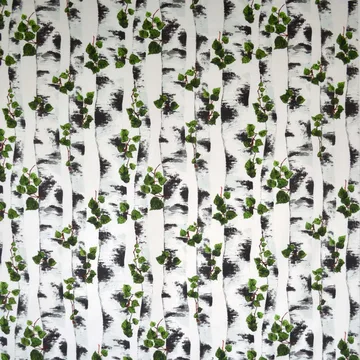 Björk fabric - black-white - Arvidssons Textil