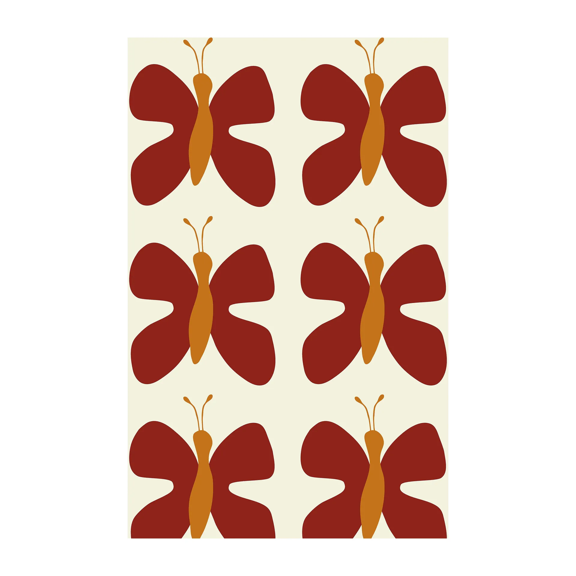 Fjäril fabric, Red Arvidssons Textil