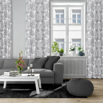 Gamlastan fabric - black-white - Arvidssons Textil
