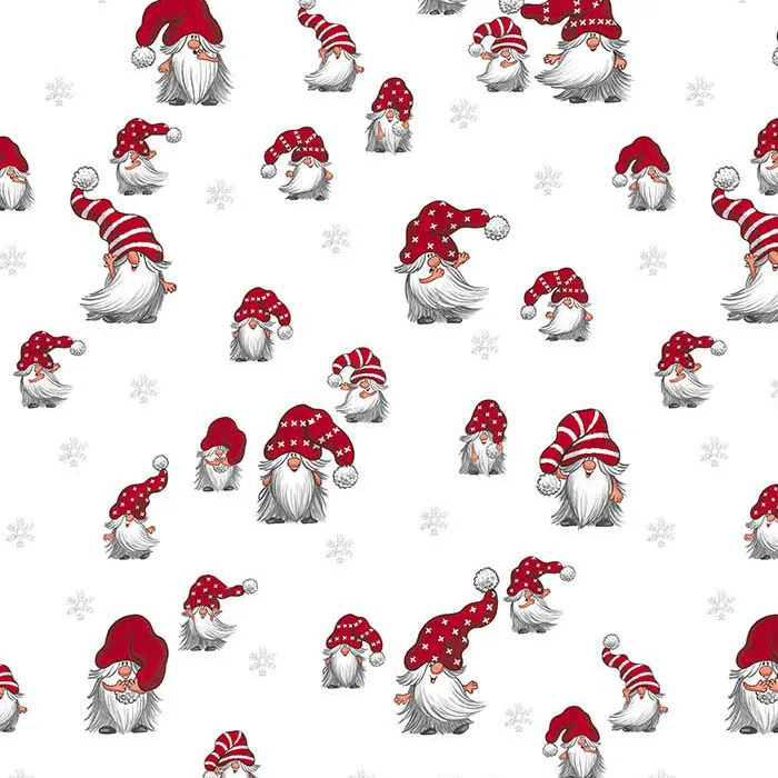 Julian fabric, off white-red Arvidssons Textil