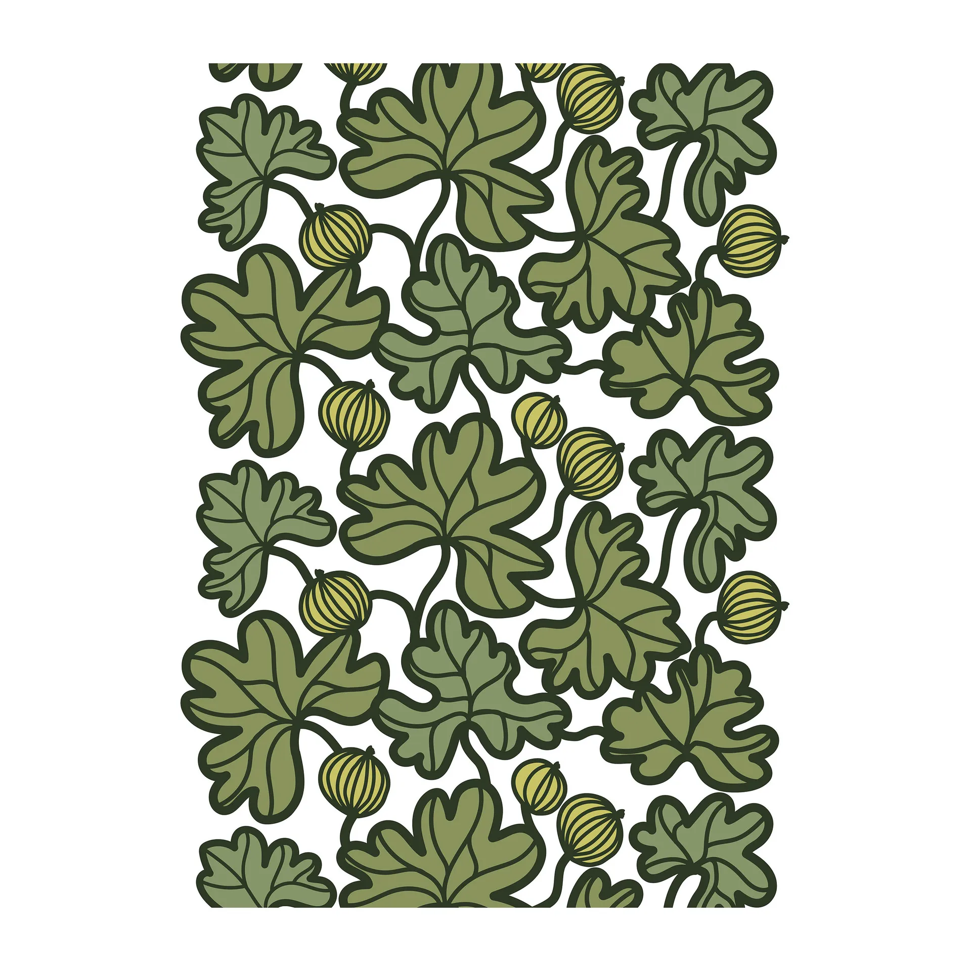 Krusbär fabric, Green Arvidssons Textil