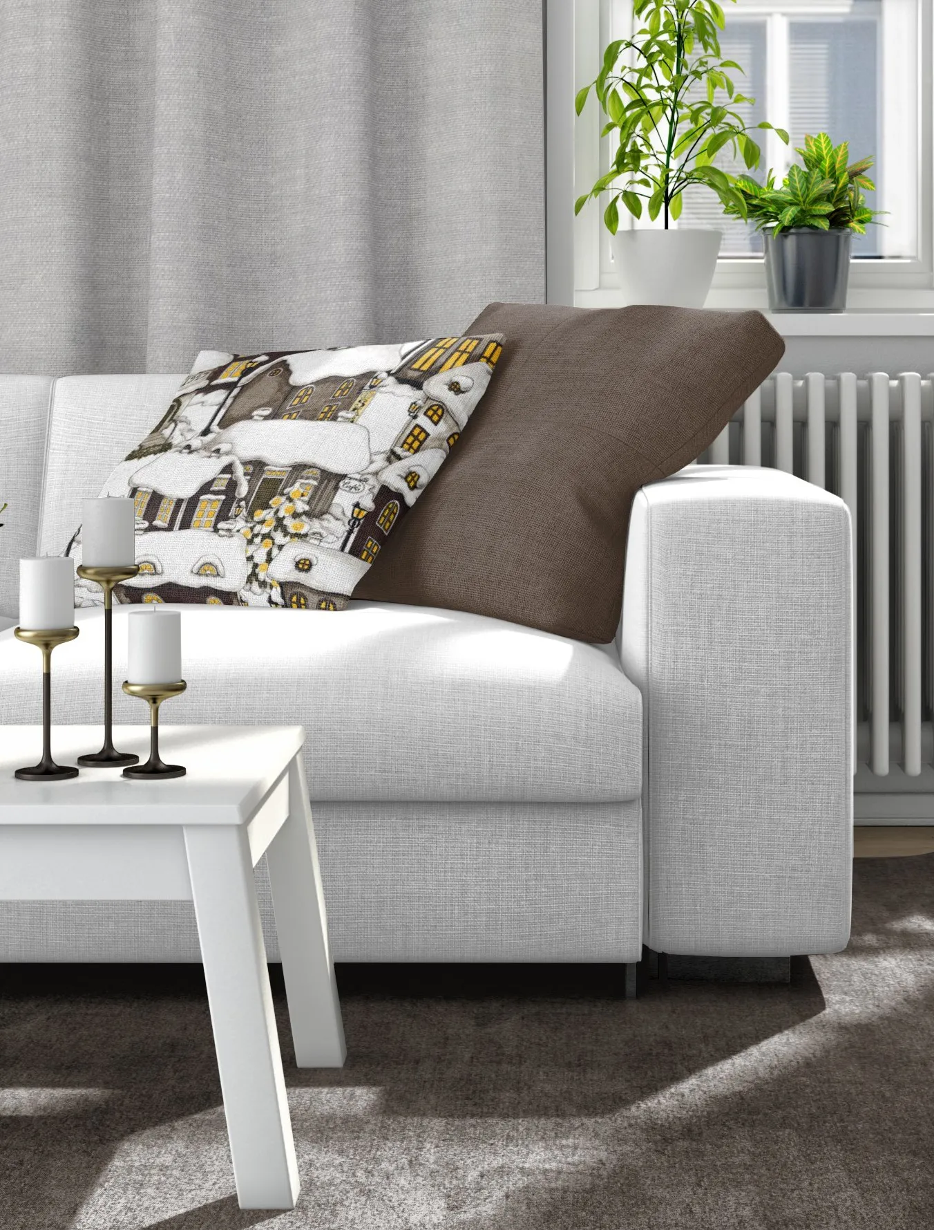 Lyckeby pillowcase 43x43 cm, Brown Arvidssons Textil