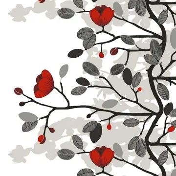 Ofelia fabric - red-brown - Arvidssons Textil